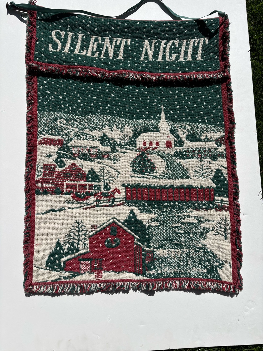 Windham Trading Co. Silent Night Wall Tapestry 21x28 with Wooden Dowel